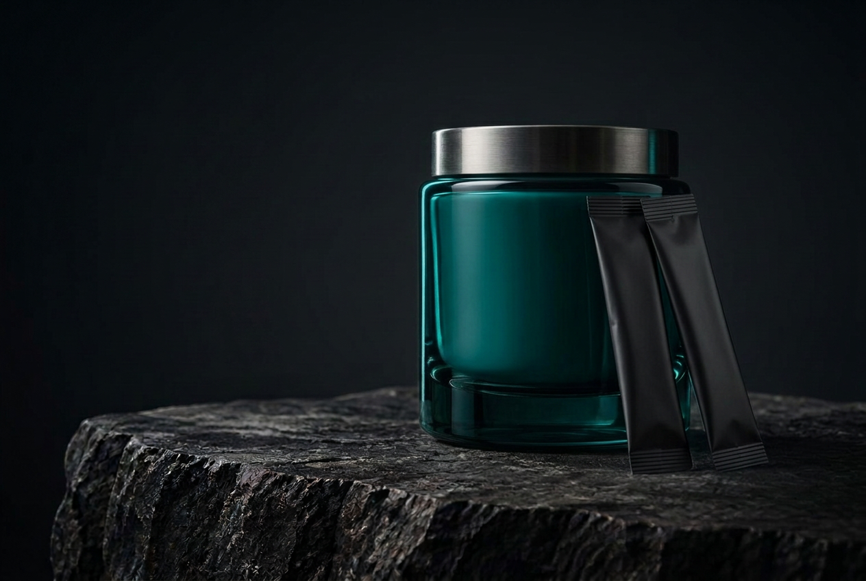 N°1 Cellular Reserve bottle in low editorial light
